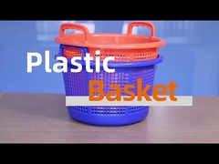 Süpermarket Yüklenebilir Plastik Ağı Saklama Sepeti Meyve Hasadı Sandığı Fıçı 42CM