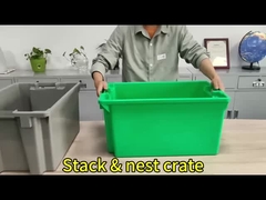 600x400x300mm Plastik Depolama Kutuları Dikdörtgen Katı Yerleşken Kutu Hareketli DeğişimTotes