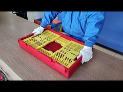 48 litrelik Depolama Kutuları Plastik Yüklenebilir Nakliye Kutuları Katlanabilir Sebze Kutuları