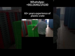 Süpermarket çiftliği için yığılabilir katlanabilir plastik kasa katlanabilir 600*400*220mm