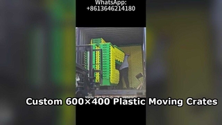 600×400×315mm Ekli Kapaklı Konteyner – Lojistik için Kapaklı Ağır Hizmet Plastik Kasa