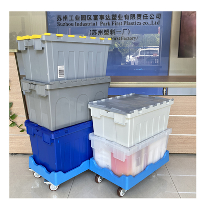 satın al Yüklenebilir ve Yüklenebilir Kapaklı Plastik Kutu Dahili Boyutu 550*370*350mm Geri dönüştürülebilir Çevrimiçi üretim