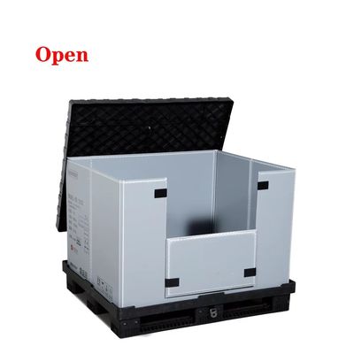 satın al Collapsible Plastic Pallet Heavy Duty Stackable Storage Fold Pallet Box Çevrimiçi üretim