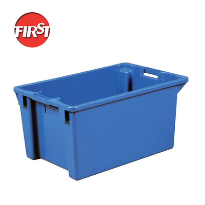 600x400x300mm Değişim Gıda Teslimi Plastik Depolama Kutusu Logistik Plastik Tote Kütükleri