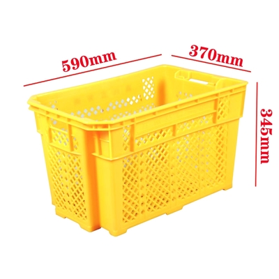 Sebze kutuları Plastik yığılabilir depolama kutuları 590x370x345mm