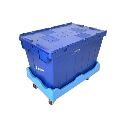Kapaklı ağır işlevli katlanabilir plastik kasalar Tekrar kullanılabilir taşıma kutuları