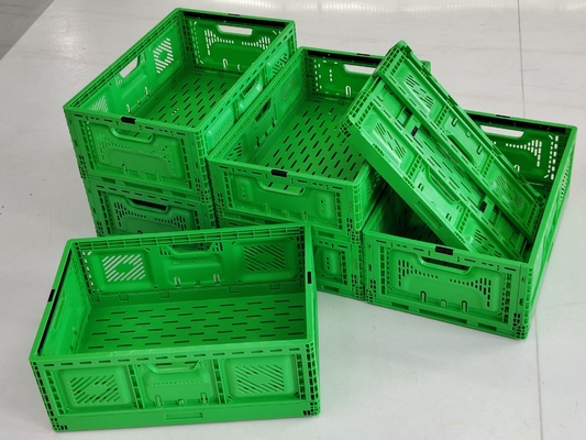 570x370x210mm Küçük Katlanabilir Plastik Meyve Kutuları Katlanabilir Tarım